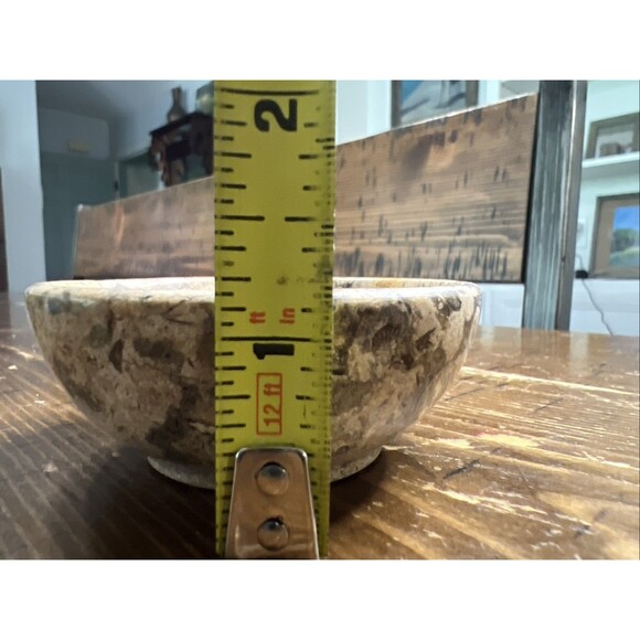 Classic 3 inch Fossil Stone Decorative Bowl/Trinket Dish , No Chips/Cracks - Picture 6 of 6